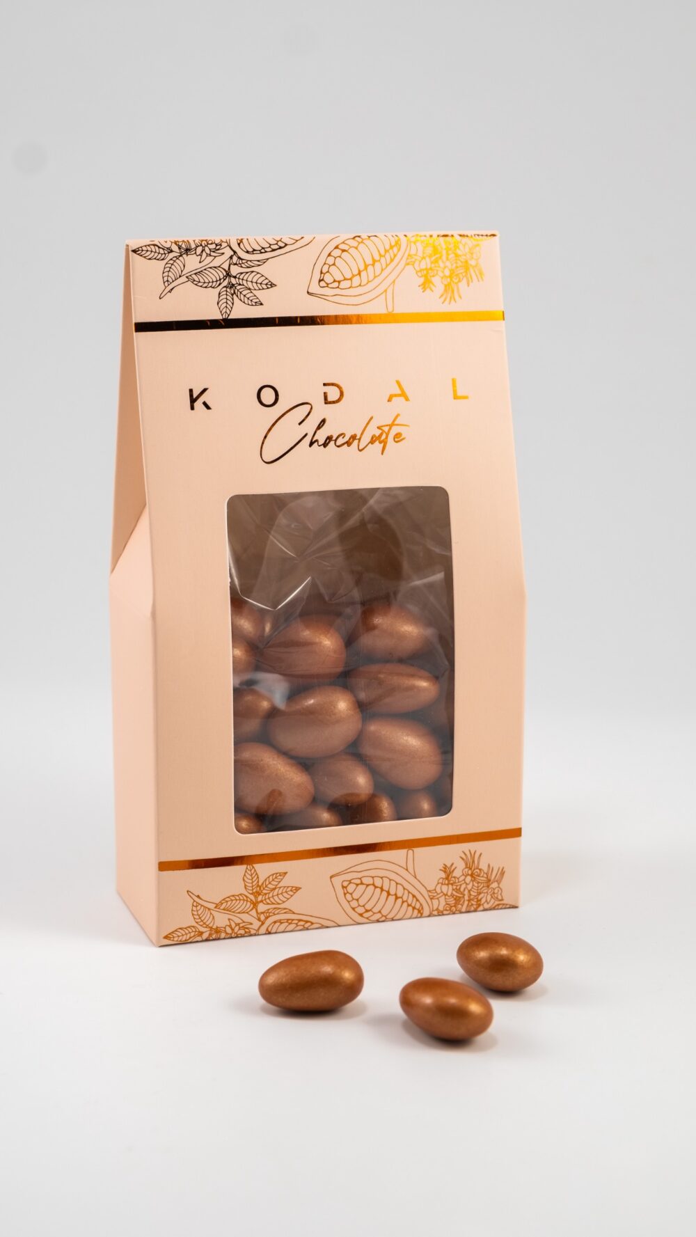 Bademli Çikolatalı Bronz Draje Pembe Ambalajlı 250gr