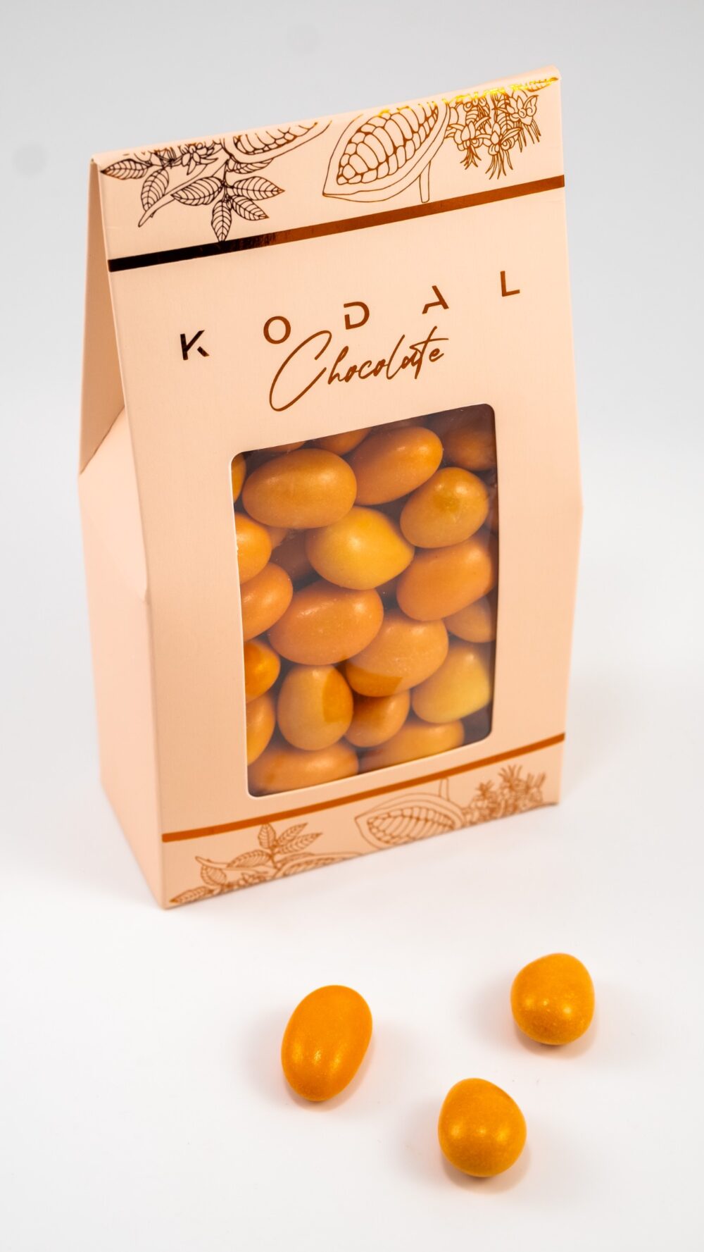 Bademli Çikolatalı Turuncu Draje Pembe Ambalajlı 250gr