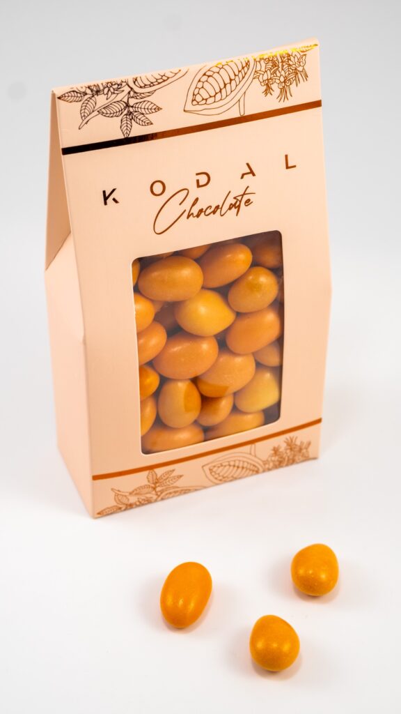 Bademli Çikolatalı Turuncu Draje Pembe Ambalajlı 250gr